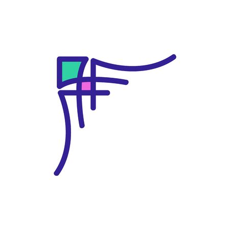 border corner frame is the vector icon. Thin line sign. Isolated contour symbol illustrationのイラスト素材