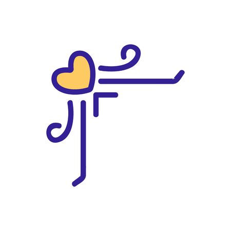 border corner frame is the vector icon. Thin line sign. Isolated contour symbol illustrationのイラスト素材