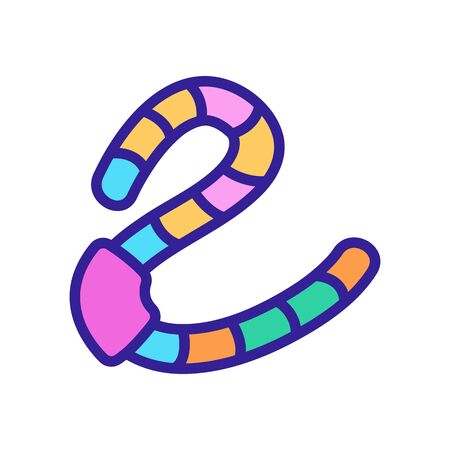 worm icon vector. Thin line sign. Isolated contour symbol illustrationのイラスト素材