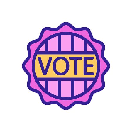 Voting icon vector. Thin line sign. Isolated contour symbol illustrationのイラスト素材