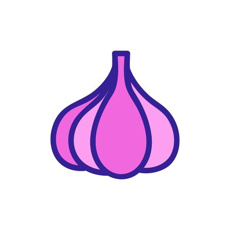 garlic icon vector. Thin line sign. Isolated contour symbol illustrationのイラスト素材