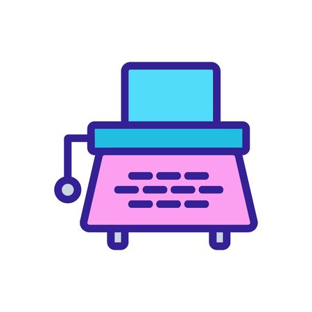 typewriter icon vector. Thin line sign. Isolated contour symbol illustrationのイラスト素材