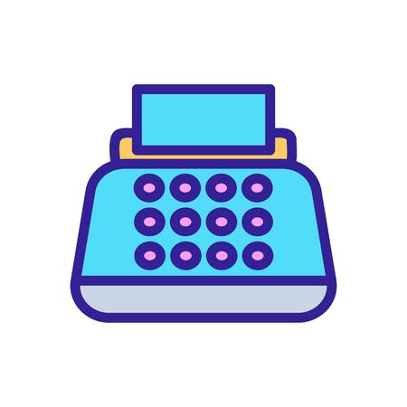 typewriter icon vector. Thin line sign. Isolated contour symbol illustrationのイラスト素材