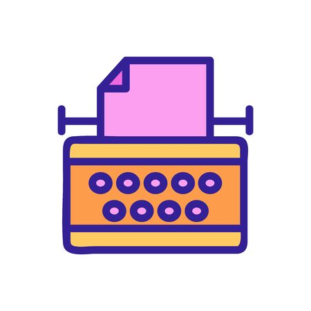 typewriter icon vector. Thin line sign. Isolated contour symbol illustrationのイラスト素材