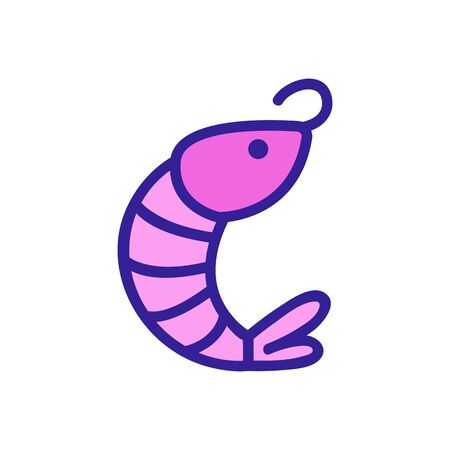 shrimp icon vector. Thin line sign. Isolated contour symbol illustrationのイラスト素材