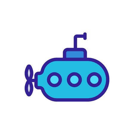 Periscope submarine icon vector. Thin line sign. Isolated contour symbol illustrationのイラスト素材