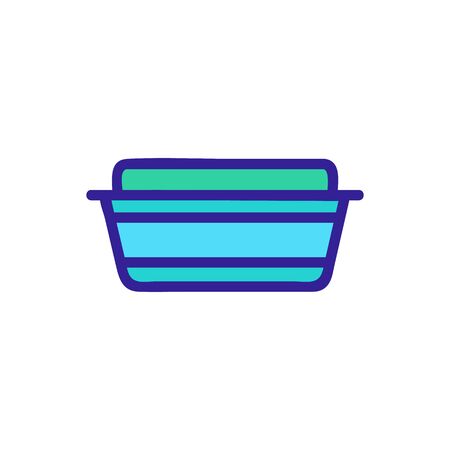 Lunchbox icon vector. Thin line sign. Isolated contour symbol illustrationのイラスト素材