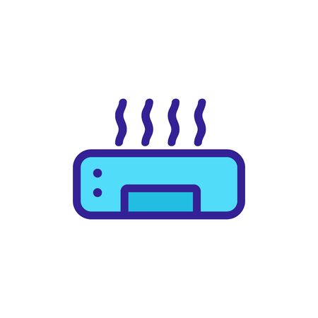 Electric convector vector icon. Thin line sign. Isolated contour symbol illustrationのイラスト素材