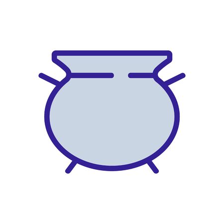 Cauldron magician icon vector. Thin line sign. Isolated contour symbol illustrationのイラスト素材