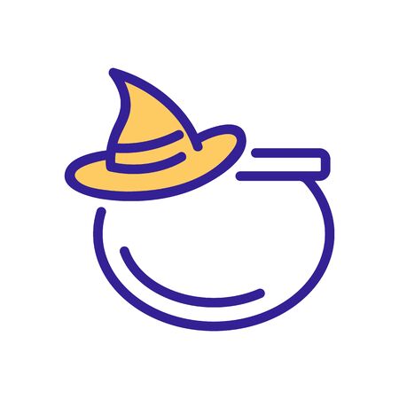 cauldron potion icon vector. Thin line sign. Isolated contour symbol illustrationのイラスト素材