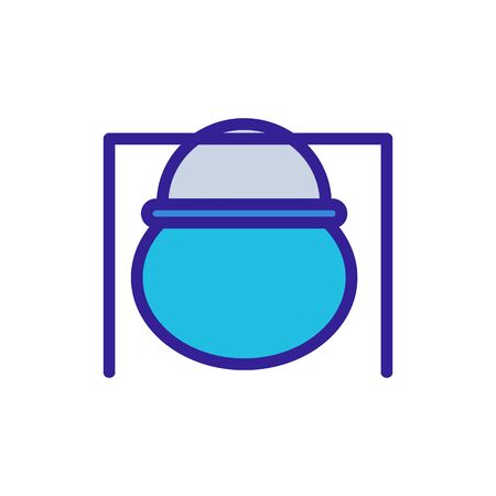 cauldron potion icon vector. Thin line sign. Isolated contour symbol illustrationのイラスト素材