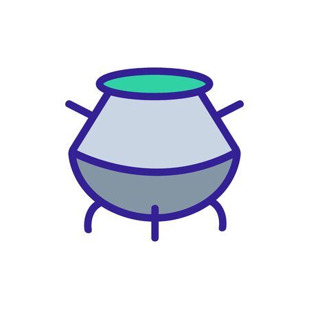 cauldron food icon vector. Thin line sign. Isolated contour symbol illustrationのイラスト素材