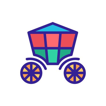 Coach brougham icon vector. Thin line sign. Isolated contour symbol illustrationのイラスト素材