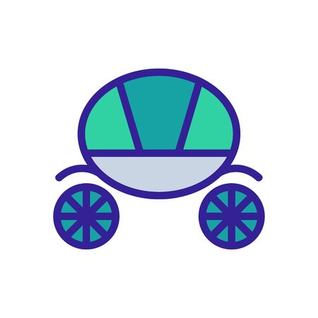 Coach brougham icon vector. Thin line sign. Isolated contour symbol illustrationのイラスト素材