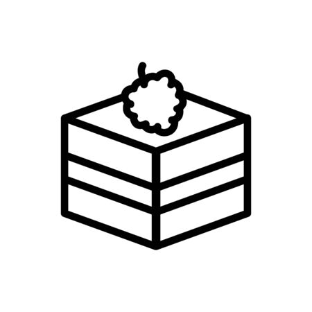 Raspberry cake icon vector. Thin line sign. Isolated contour symbol illustrationのイラスト素材