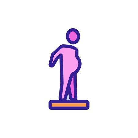 Full man icon vector. Thin line sign. Isolated contour symbol illustrationのイラスト素材