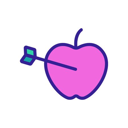 Apple target icon vector. Thin line sign. Isolated contour symbol illustrationのイラスト素材