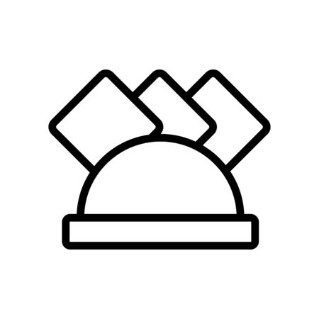 paper napkin vector icon. Thin line sign. Isolated contour symbol illustrationのイラスト素材