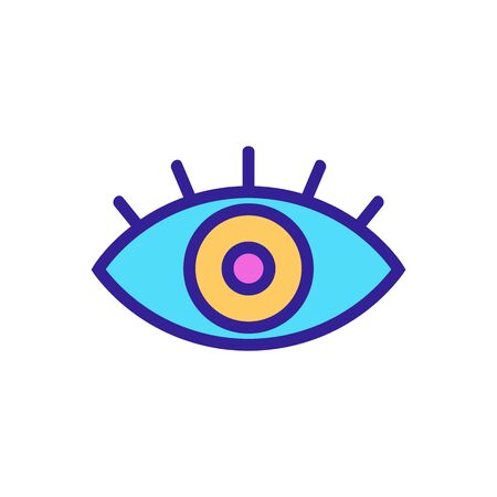 Eye icon Thin line sign. Isolated contour symbol illustrationのイラスト素材