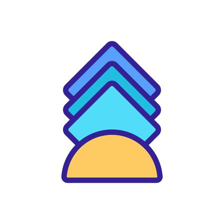 paper napkin vector icon. Thin line sign. Isolated contour symbol illustrationのイラスト素材