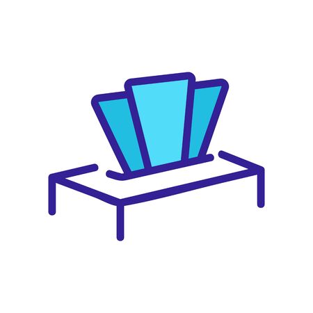 paper napkin icon. Thin line sign. Isolated contour symbol illustrationのイラスト素材