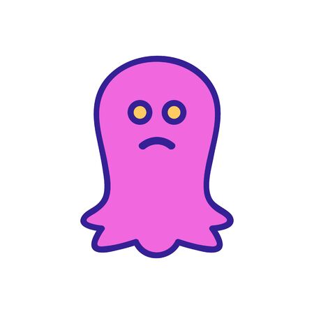 ghost icon Thin line sign. Isolated contour symbol illustrationのイラスト素材
