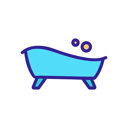 Bath icon vector. Thin line sign. Isolated contour symbol illustrationのイラスト素材