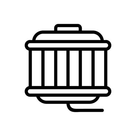 Whisky distillery is an icon vector. Thin line sign. Isolated contour symbol illustrationのイラスト素材