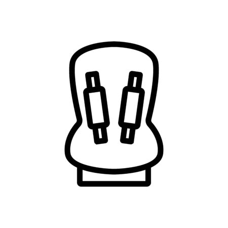 Seat belt icon vector. Thin line sign. Isolated contour symbol illustrationのイラスト素材