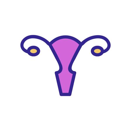 ovarian icon Thin line sign. Isolated contour symbol illustrationのイラスト素材
