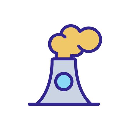 Factory icon vector. Thin line sign. Isolated contour symbol illustrationのイラスト素材