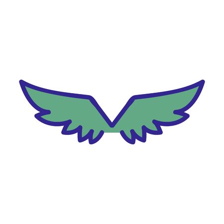Wings of the angel icon vector. Thin line sign. Isolated contour symbol illustrationのイラスト素材