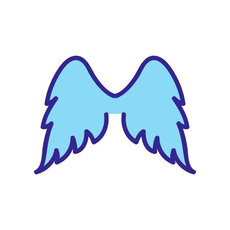 Wings of the angel icon vector. Thin line sign. Isolated contour symbol illustrationのイラスト素材