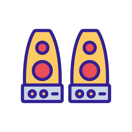 Audio column icon vector. Thin line sign. Isolated contour symbol illustrationのイラスト素材