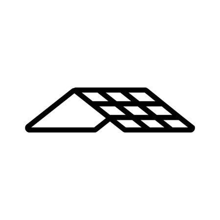 Roof icon vector. Thin line sign. Isolated contour symbol illustrationのイラスト素材
