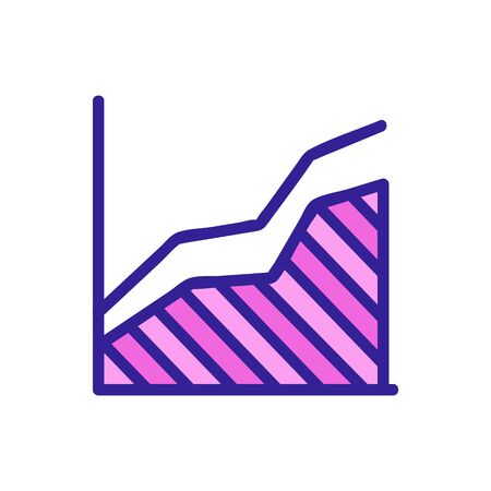 growth chart icon vector. Thin line sign. Isolated contour symbol illustrationのイラスト素材