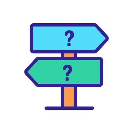 doubt the icon vector. Thin line sign. Isolated contour symbol illustrationのイラスト素材