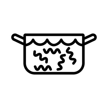 pasta from wheat icon vector. Thin line sign. Isolated contour symbol illustrationのイラスト素材