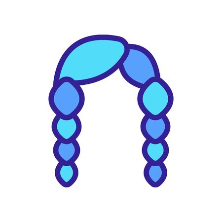 braid Icon vector. Thin line sign. Isolated contour symbol illustrationのイラスト素材