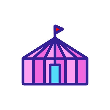 Summer awning icon vector. Thin line sign. Isolated contour symbol illustrationのイラスト素材