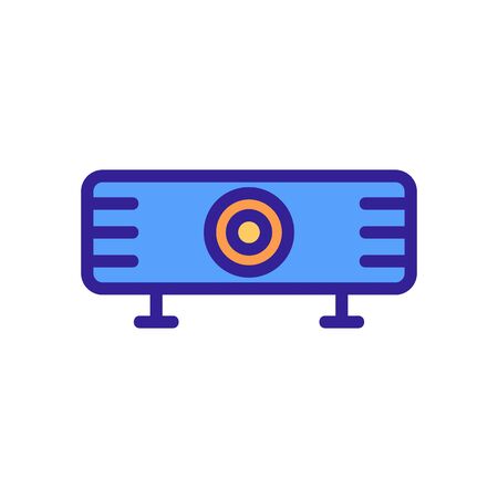 presentation projector icon vector. Thin line sign. Isolated contour symbol illustrationのイラスト素材