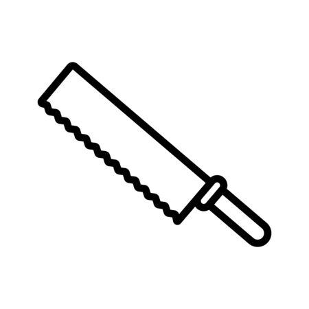 saw flat icon vector. saw flat sign. isolated contour symbol illustrationのイラスト素材