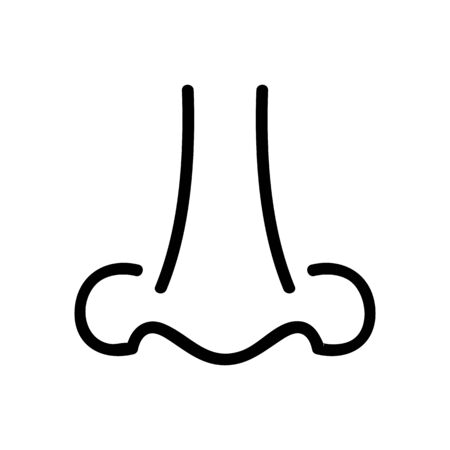 nose large nostrils icon vector. nose large nostrils sign. isolated contour symbol illustrationのイラスト素材