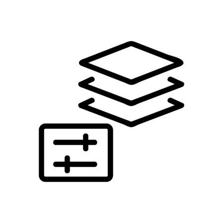 the protective layer icon vector. the protective layer sign. isolated contour symbol illustrationのイラスト素材