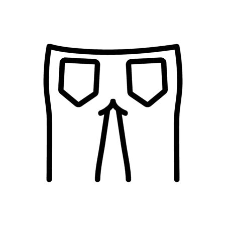 denim pants icon vector. denim pants sign. isolated contour symbol illustrationのイラスト素材