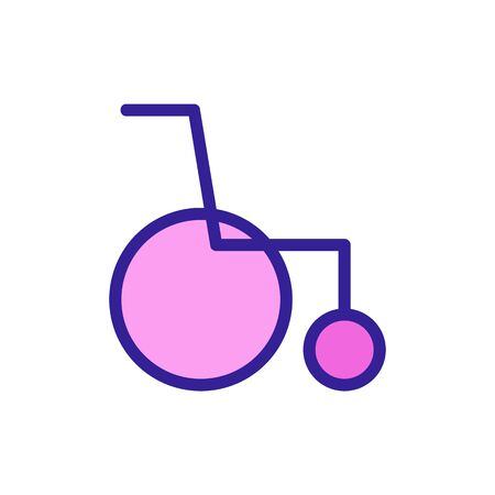 wheelchair icon vector. wheelchair sign. color isolated symbol illustrationのイラスト素材