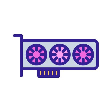 video card icon vector. video card sign. color isolated symbol illustrationのイラスト素材