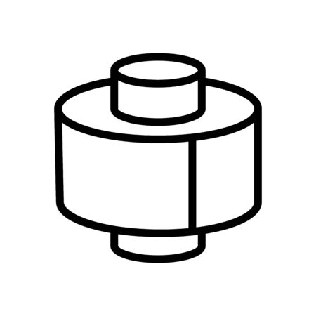 wide roll icon vector. wide roll sign. isolated contour symbol illustrationのイラスト素材