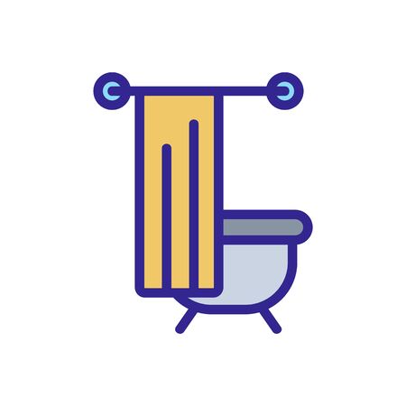bath curtain icon vector. bath curtain sign. color isolated symbol illustrationのイラスト素材