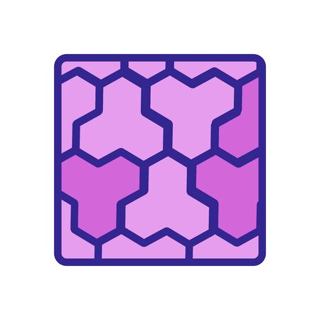 tiles on the road icon vector. tiles on the road sign. color isolated symbol illustrationのイラスト素材